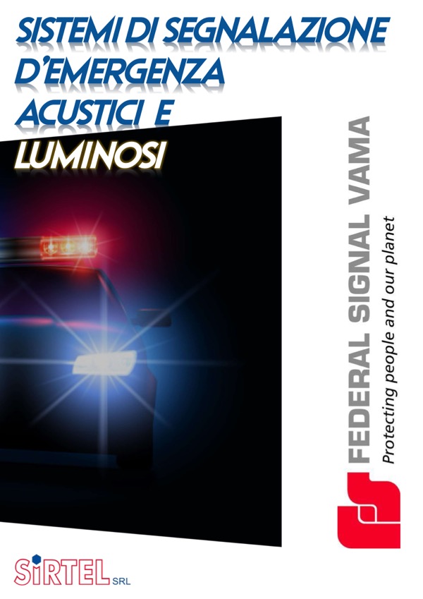 Copertina Catalogo riassuntivo Federal Signal Vama