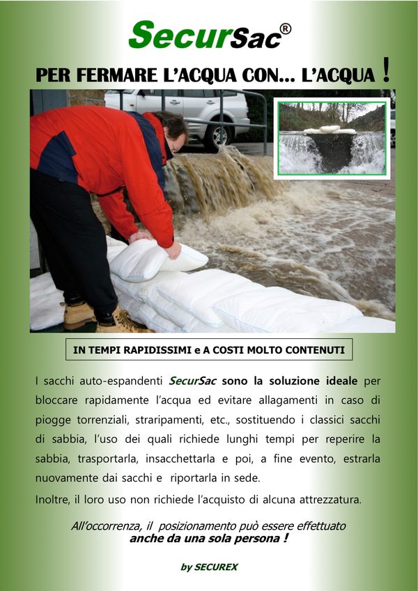 Copertina SecurSac — Soluzioni antiallagamento
